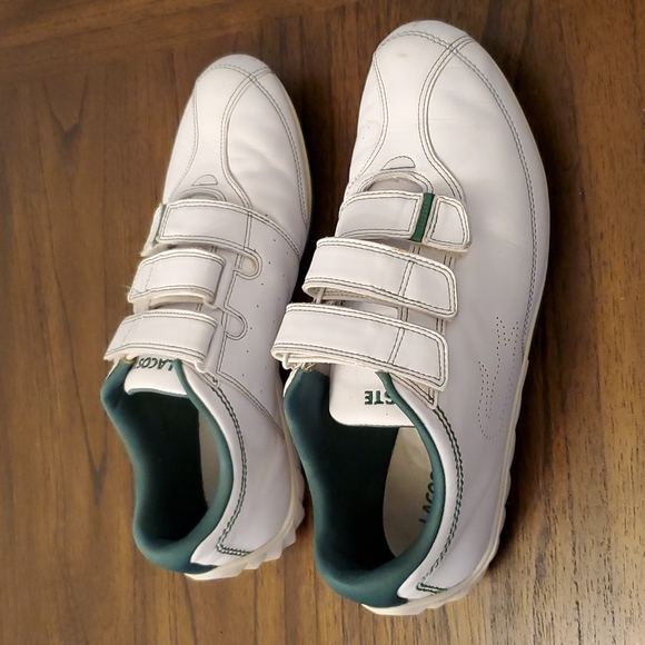 Men's Lacoste shoes, size 10 white and green - Picture 3 of 12